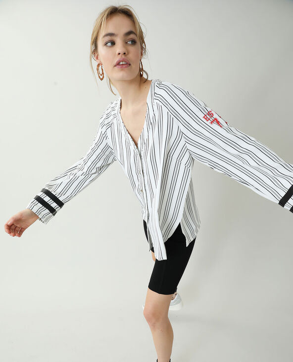 Chemise baseball blanche best sale