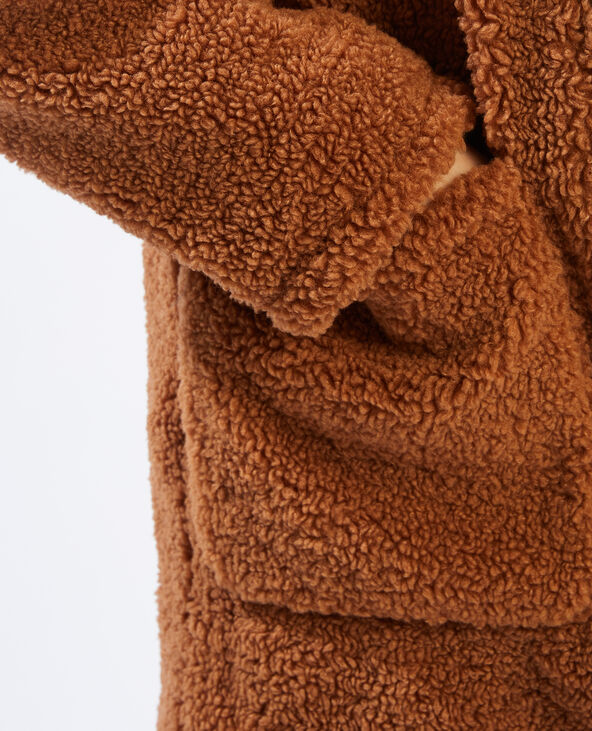 Manteau réversible à capuche marron - Pimkie