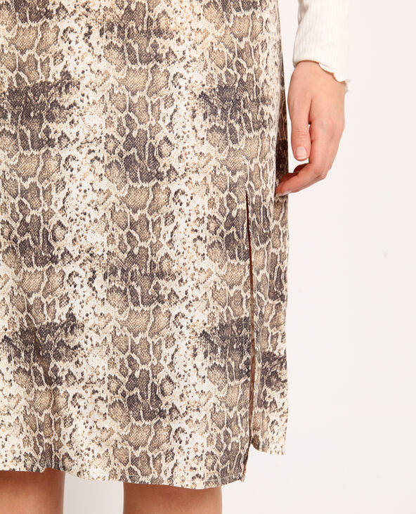 Jupe python marron - Pimkie
