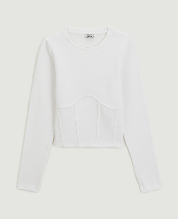 Pull façon corset blanc - Pimkie