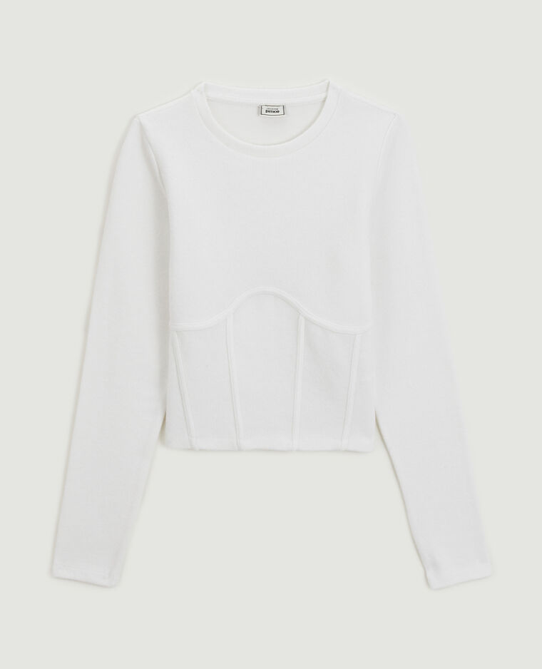 Pull façon corset blanc - Pimkie