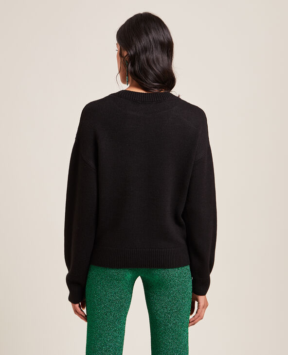 Pull de Noël sequins et lurex noir - Pimkie