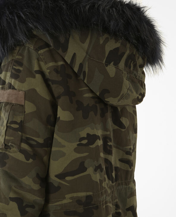Longue parka à capuche vert kaki - Pimkie