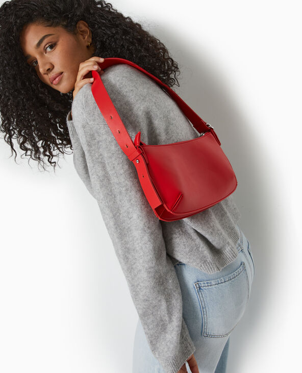 Sac porté épaule effet double poche rouge - Pimkie