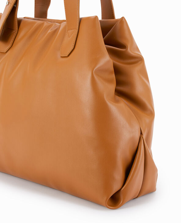 Grand sac cabas effet matelassé marron - Pimkie