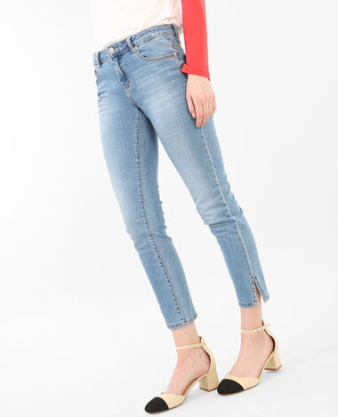 Jean skinny 7/8 fentes chevilles bleu - Pimkie
