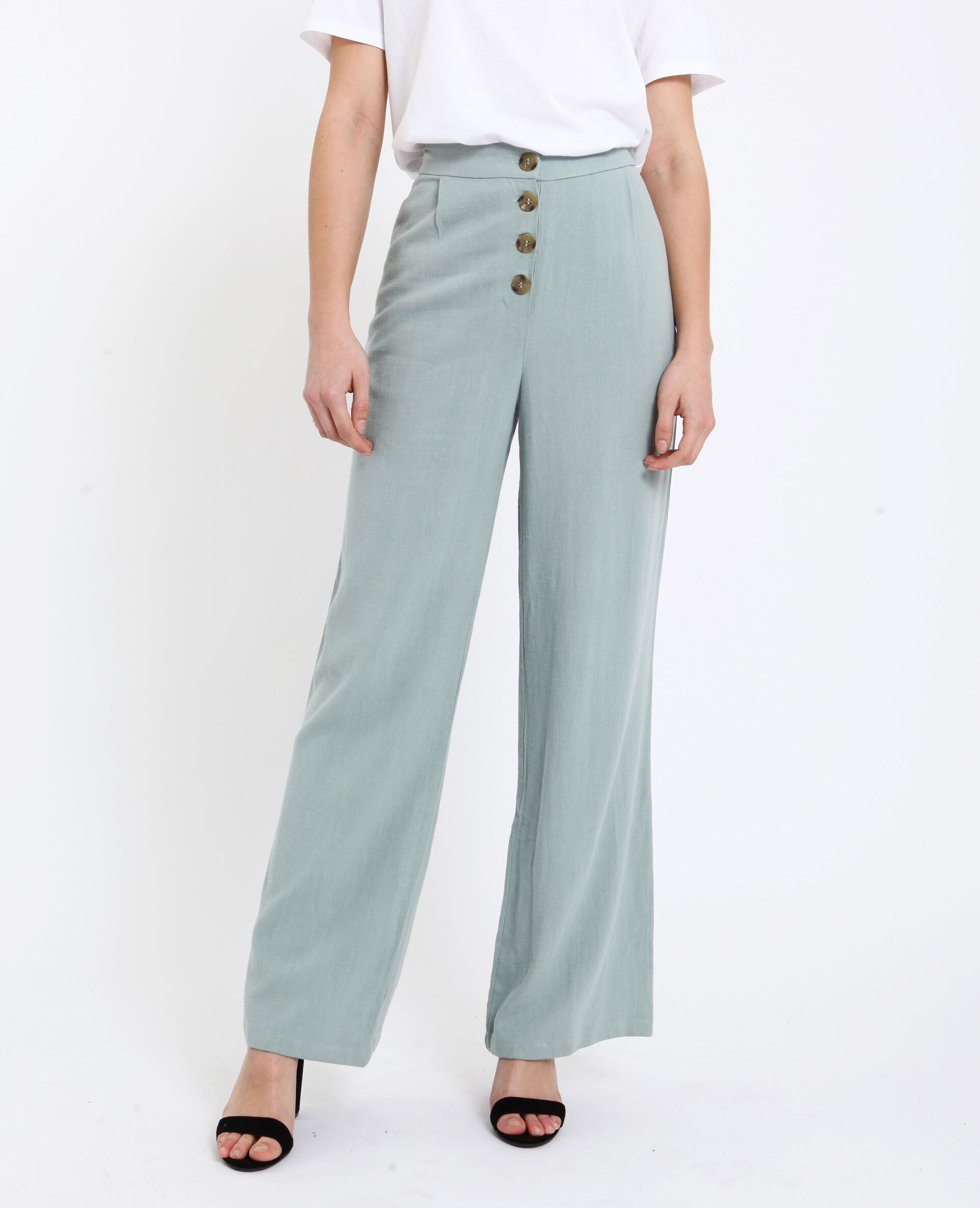 Pantalon lin vert