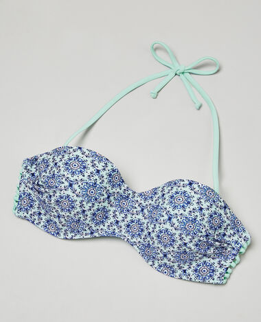 Haut de bikini imprimé mosaïque blanc - Pimkie