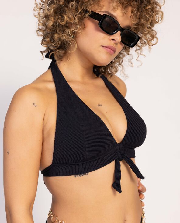 Haut de maillot triangle foulard noir - Pimkie