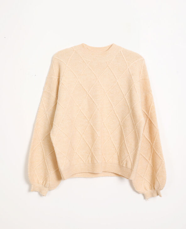 Pull torsadé écru - Pimkie