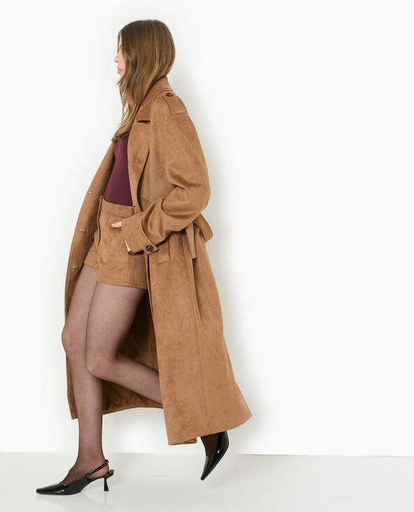 Mini-short city en suédine beige - Pimkie