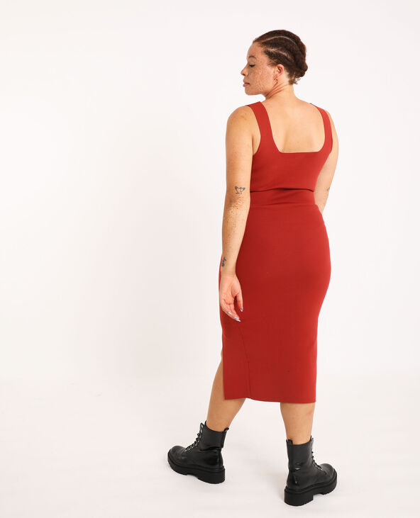 Robe longue moulante vieux rose - Pimkie