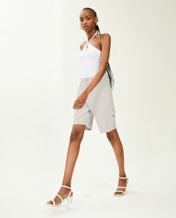 Bermuda charpentier cargo blanc - Pimkie