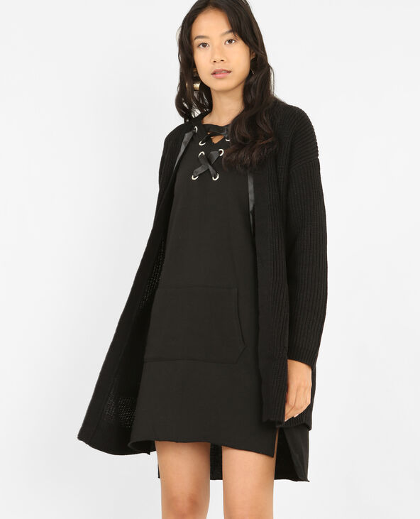 Long gilet à poches noir - Pimkie