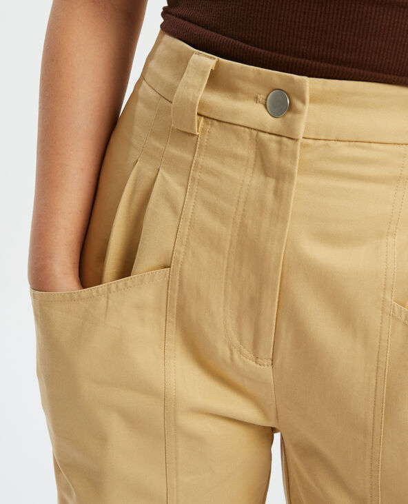 Pantalon cargo à pinces beige - Pimkie