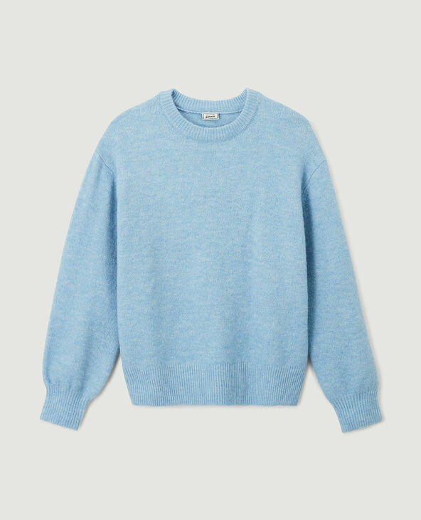 Pull en maille bleu clair - Pimkie