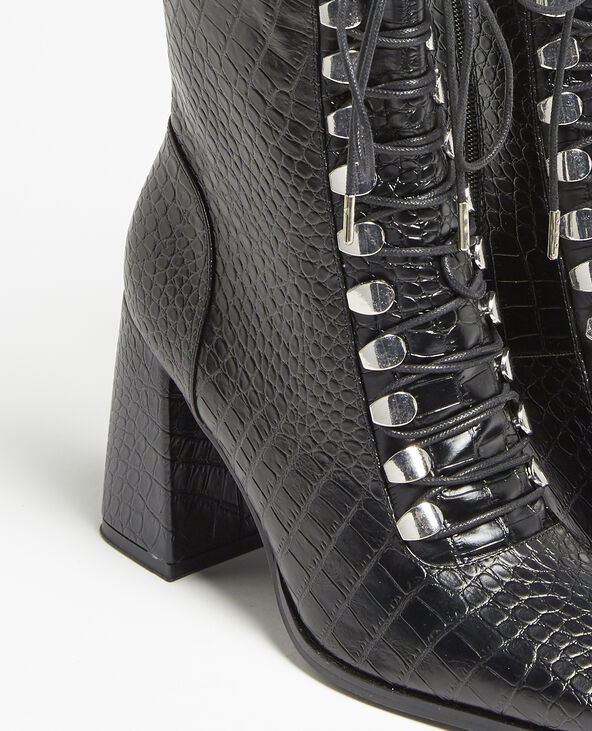 Bottines lacées noir - Pimkie