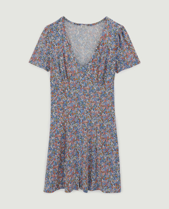 Robe courte avec boutons bleu - Pimkie