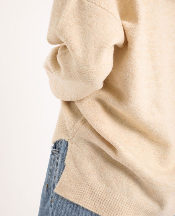 Pull col V beige - Pimkie
