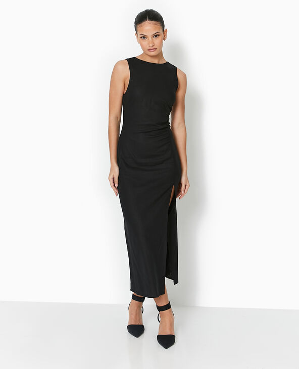 Robe longue sans manches avec dos dégagé noir - Pimkie