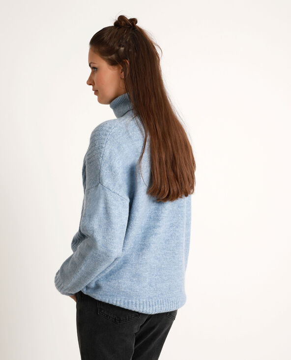 Col roulé 2025 bleu ciel femme