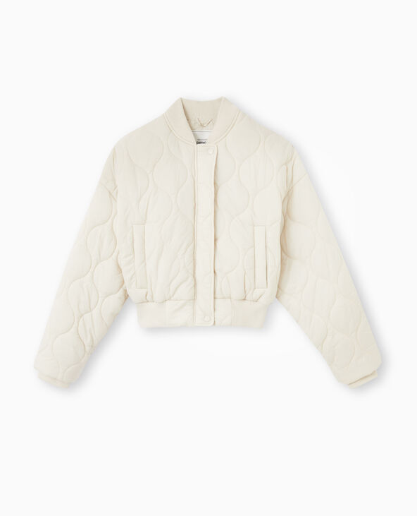 Blouson matelassé forme bombers blanc - Pimkie