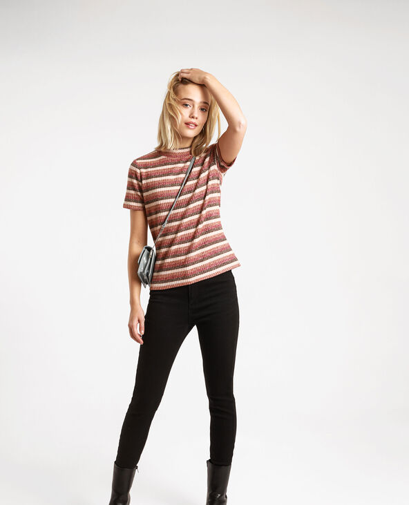 T-shirt rayé marron - Pimkie