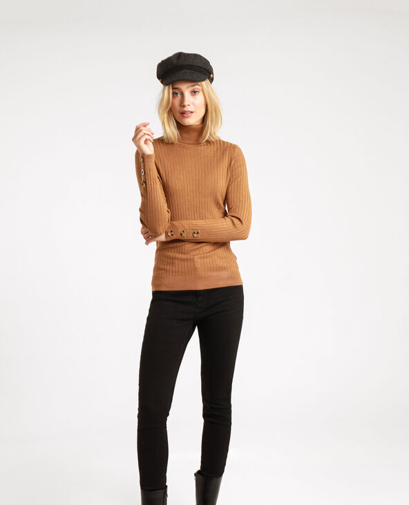 Pull à col roulé beige - Pimkie