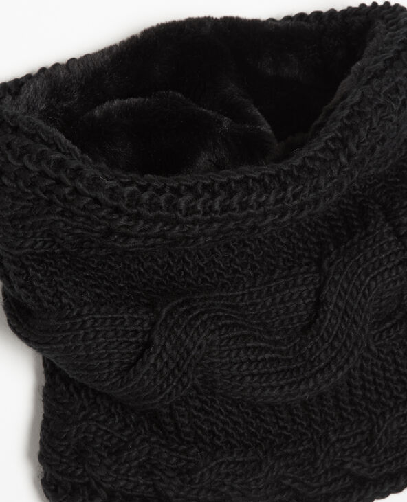 Col en fausse fourrure noir - Pimkie