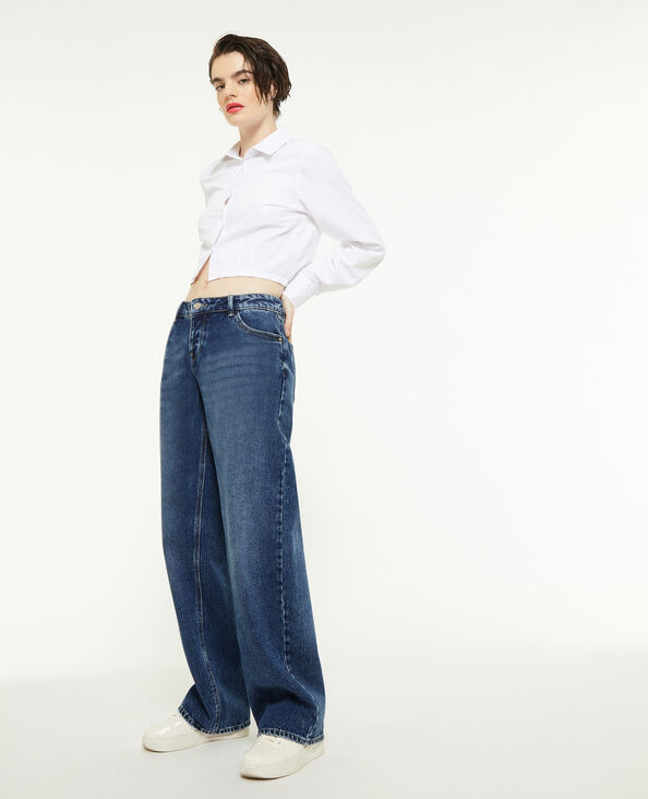 Jean wide taille basse bleu - Pimkie