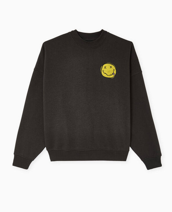 Sweat print NIRVANA noir - Pimkie