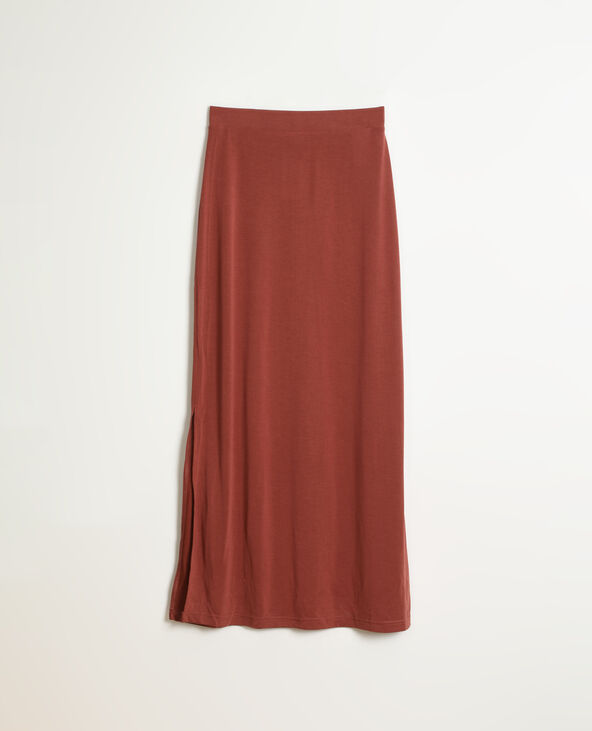 Jupe longue marron - Pimkie