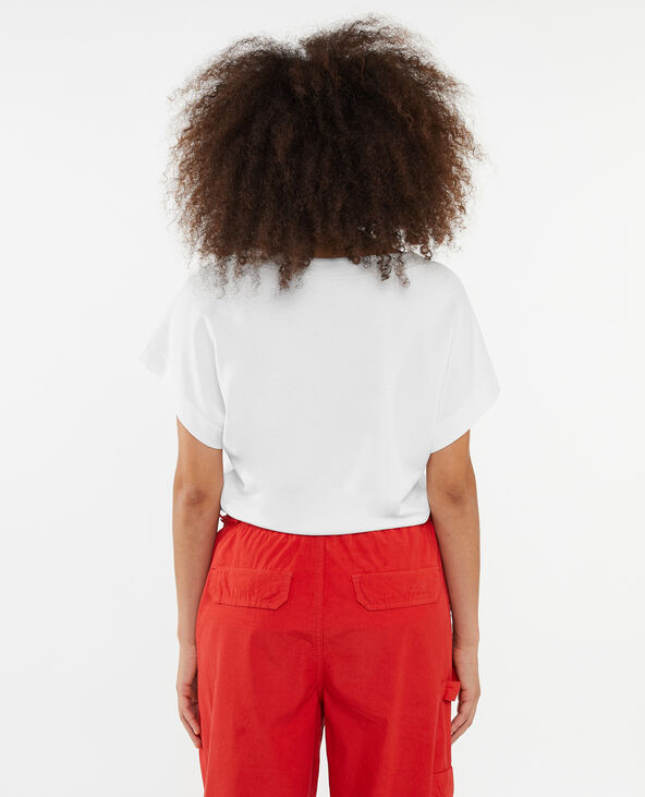 T-shirt ample avec grandes emmanchures blanc - Pimkie