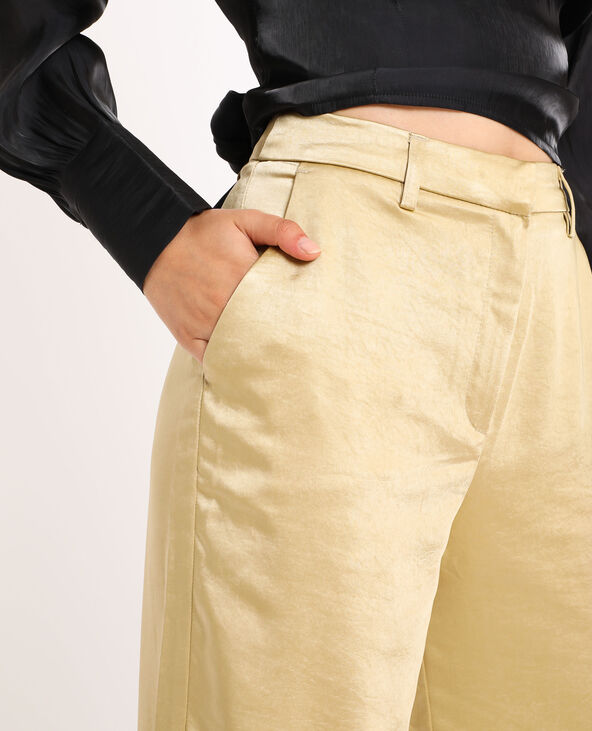 Pantalon large satiné orange - Pimkie