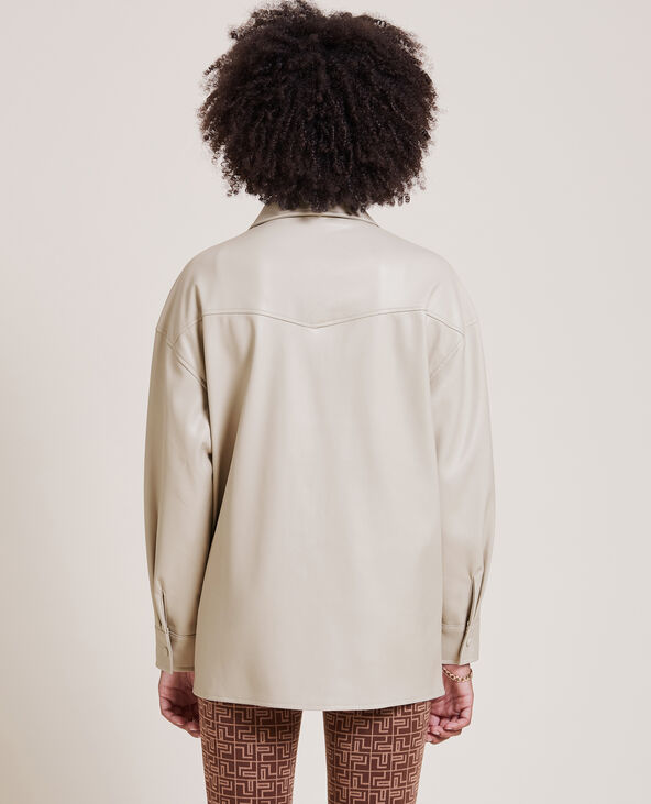 Chemise en simili cuir écru - Pimkie