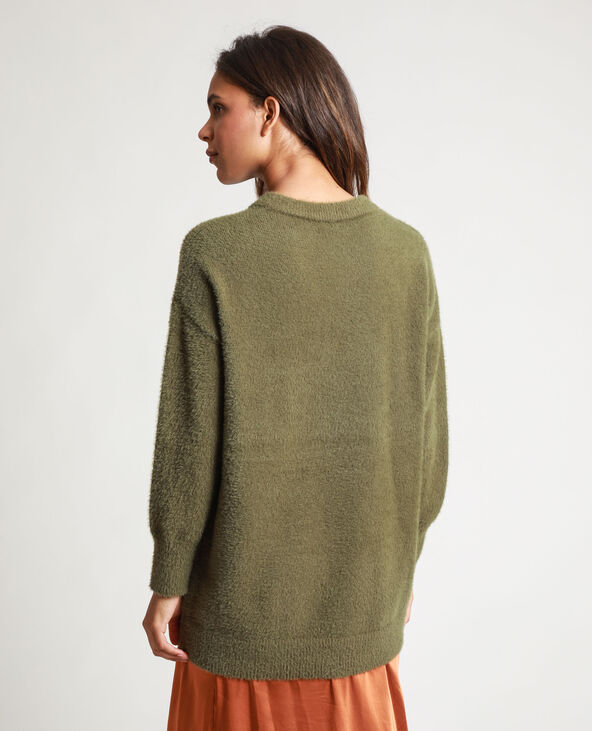 Pull long vert kaki - Pimkie