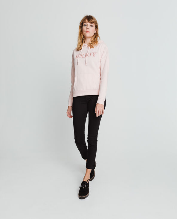 Sweat à capuche Enjoy rose clair - Pimkie