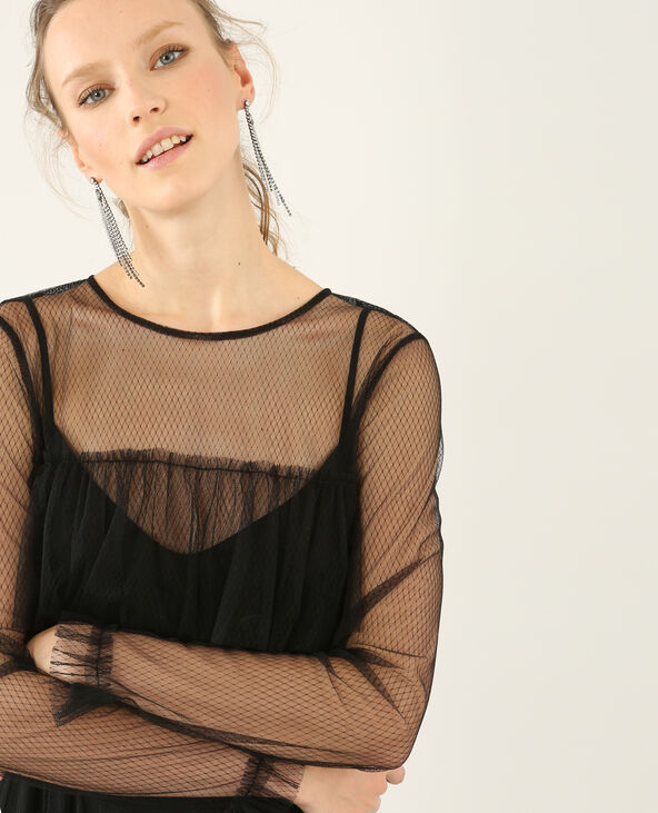 Robe 2 en 1 en tulle noir - Pimkie