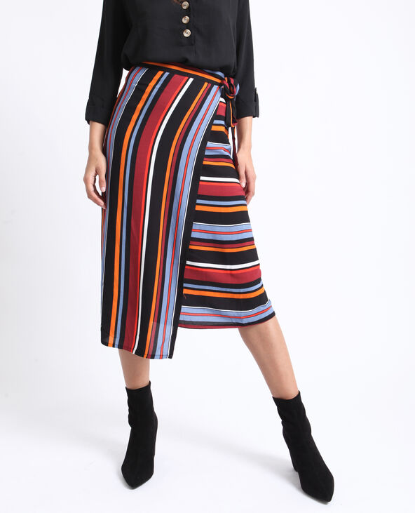 Jupe midi rayée top