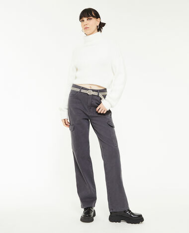 Pantalon cargo droit gris foncé - Pimkie
