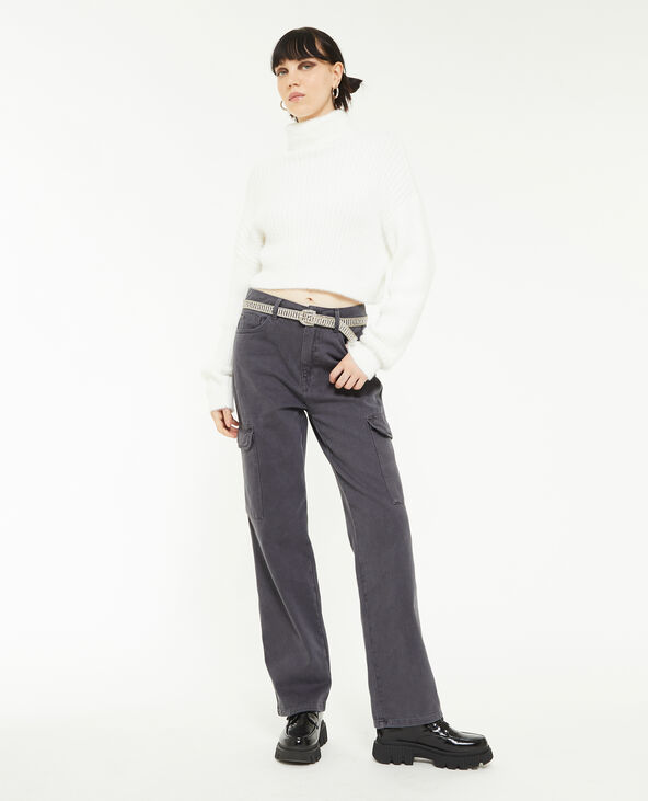 Pantalon cargo droit gris foncé - Pimkie