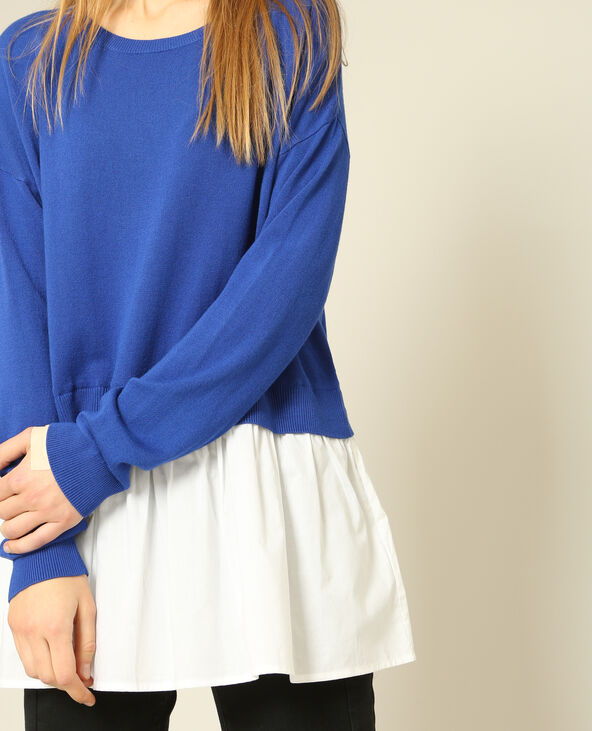 Pull chemise bleu électrique - Pimkie
