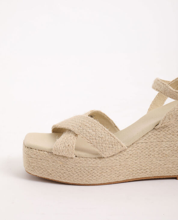 Mules compensées new arrivals corde