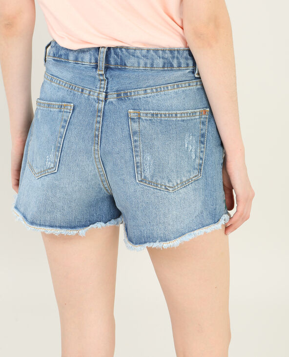 Short en jean imprimé colibris bleu - Pimkie