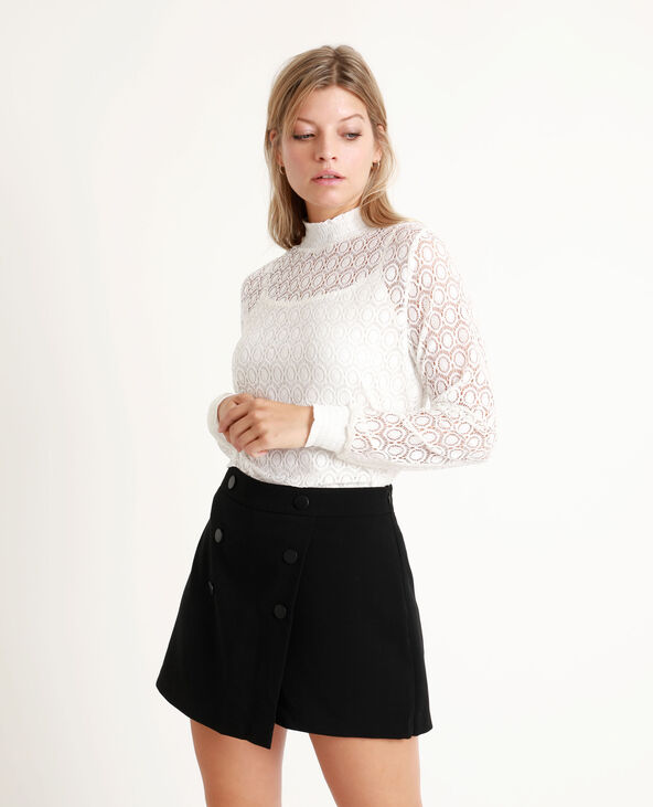T-shirt en dentelle blanc - Pimkie