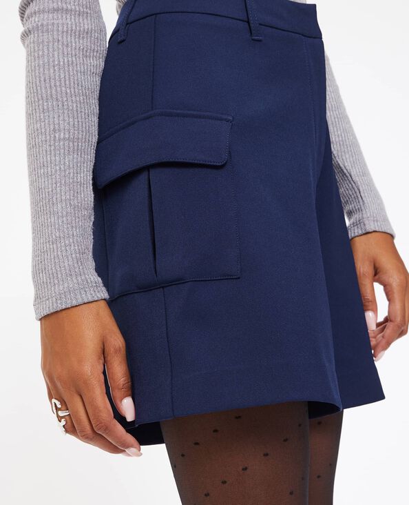 Short taille haute avec poches plaquées bleu marine - Pimkie