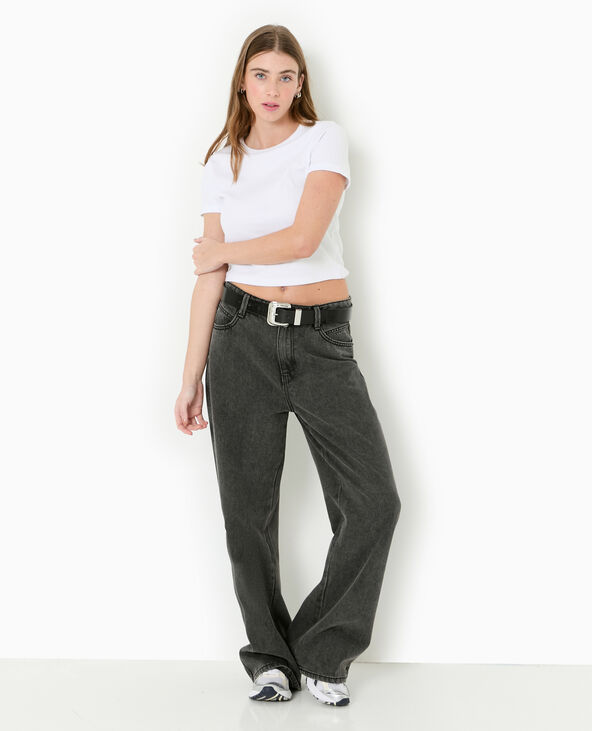 Jean large baggy taille basse noir - Pimkie