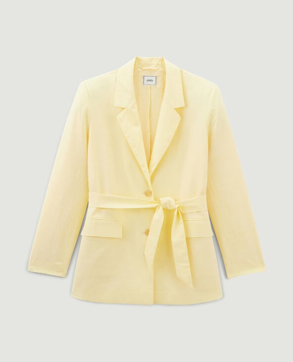 Blazer à ceinture jaune - Pimkie