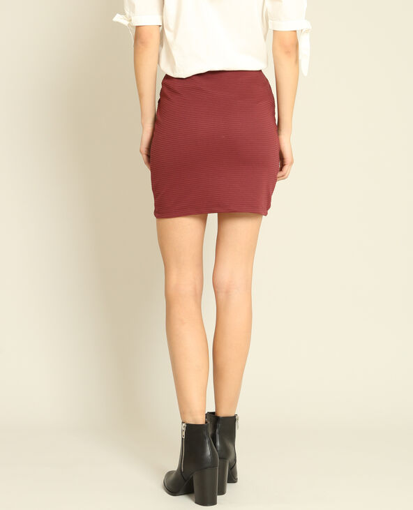 Mini jupe bodycon bordeaux - Pimkie