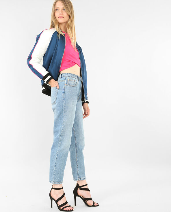 Jean mum taille haute bleu foncé - Pimkie